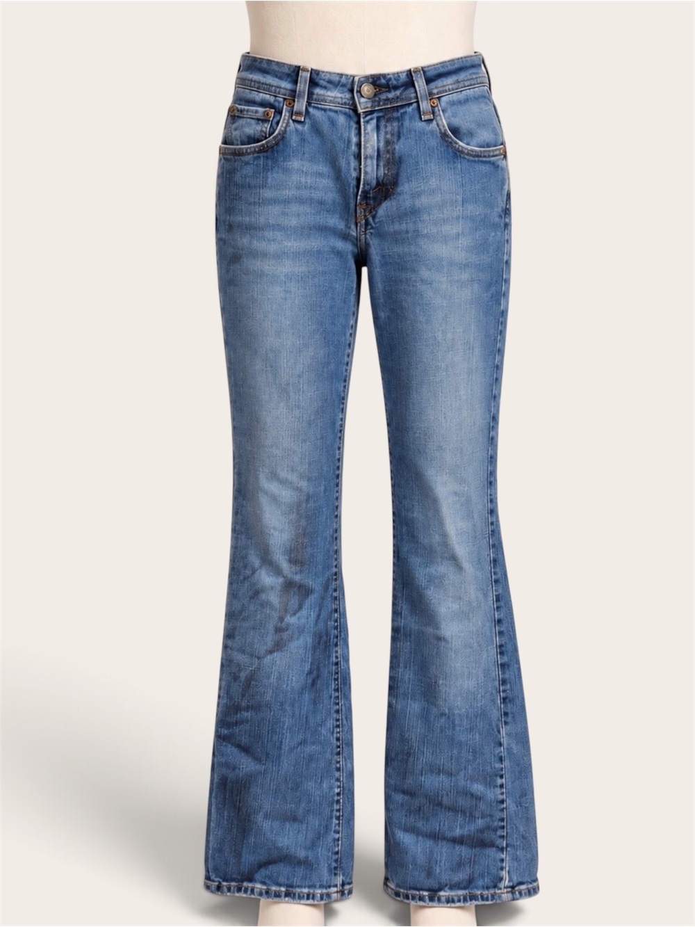 Levi’s 518 Superlow Bootcut Jeans 13L Long Y2K Low Rise Medium Wash